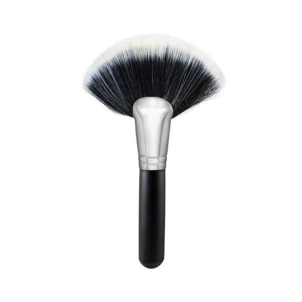 Morphe M495 Duo Deluxe Fan Brush Black Wooden Handle synthetic Fiber Elite Brush